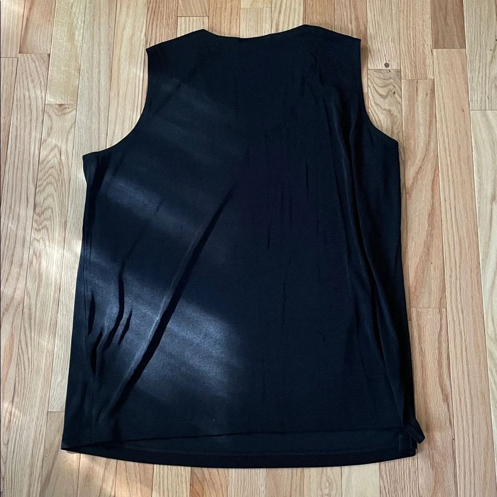 Carolyn Strauss Collection Top Womens 2X Black Sleeveless Blouse Minimalist - Picture 6 of 7